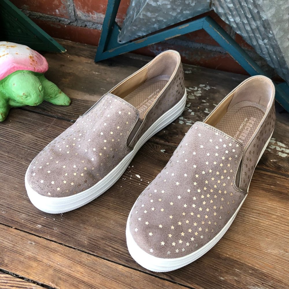 Womens Skechers Street Air Cooled Stars Slip On Twin Gore Shoes  Size 8.5